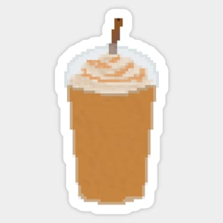 Iced frappe with caramel pixel art Sticker